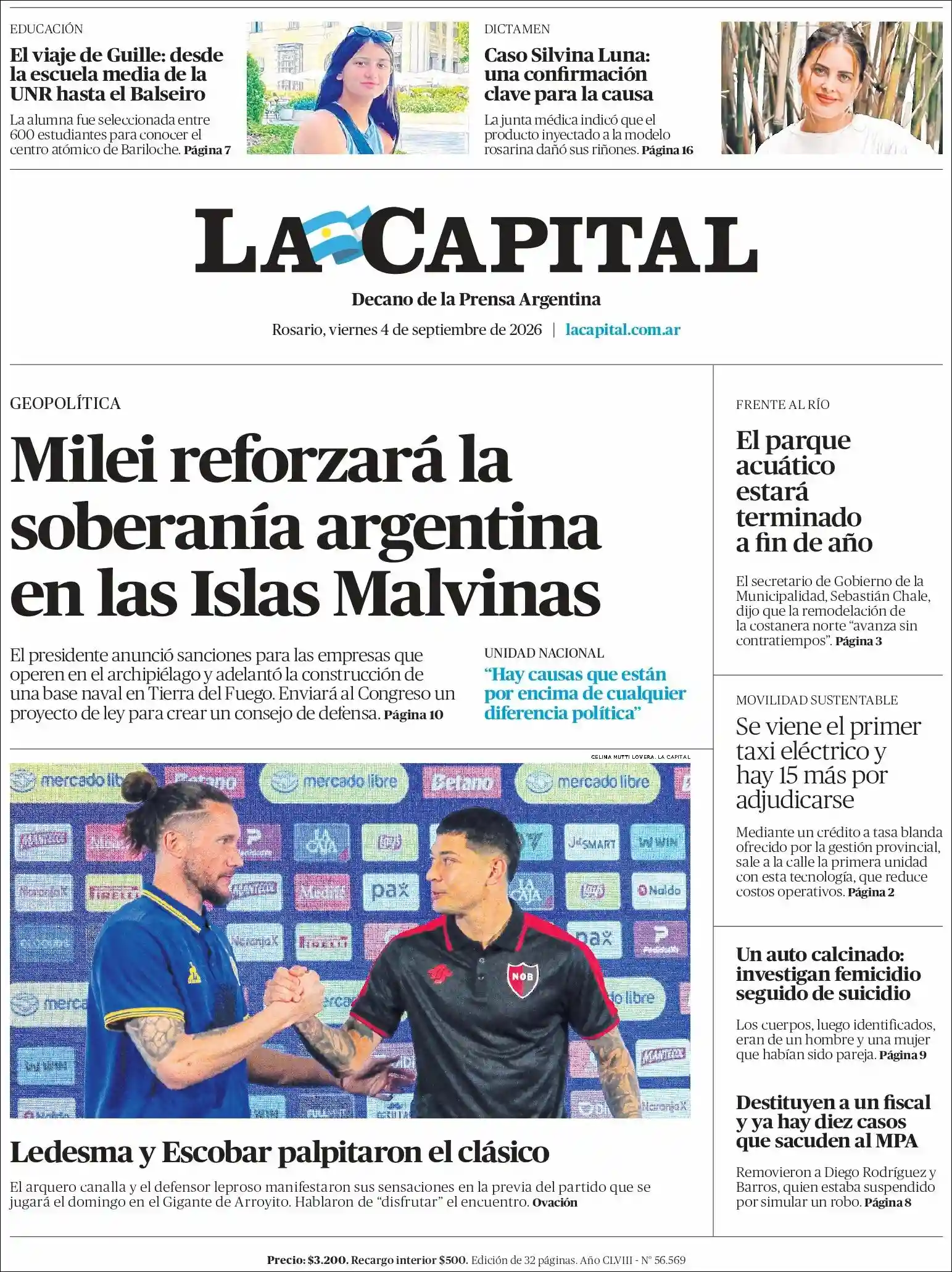 Estudios Max | RADIO POSITIVA FORMOSA - Tapa del diario La Capital Rosario