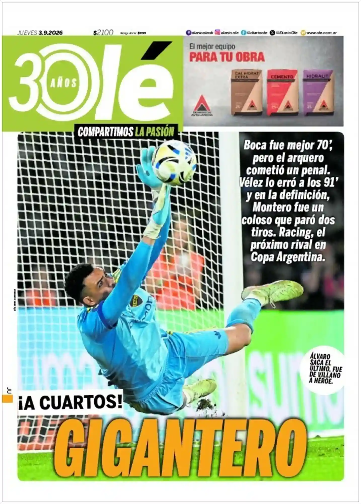 Estudios Max | RADIO POSITIVA FORMOSA - Tapa del diario Ole