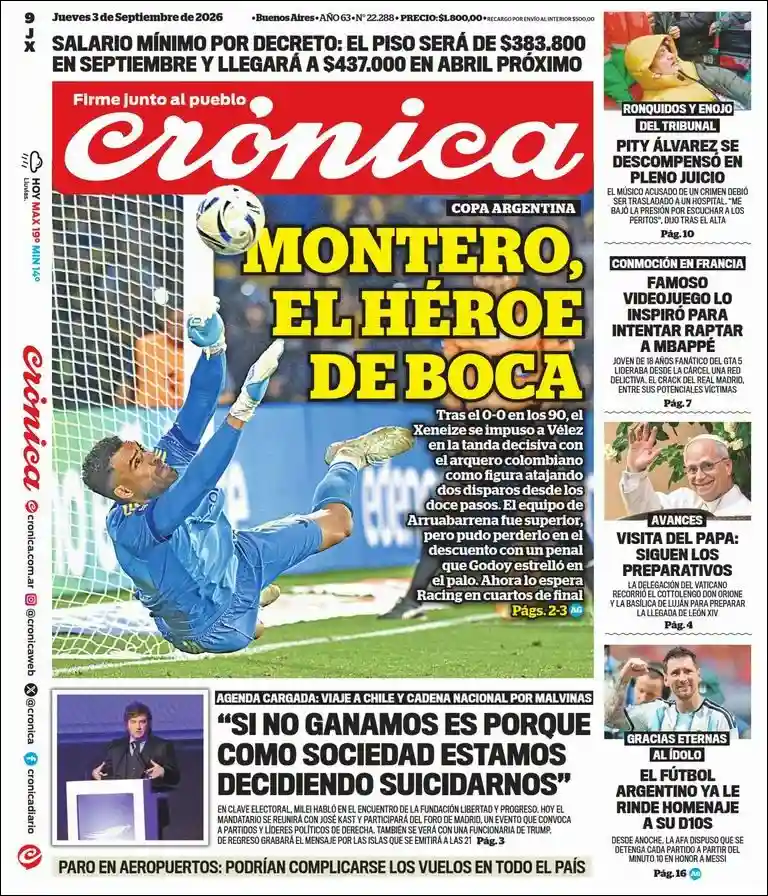Estudios Max | RADIO POSITIVA FORMOSA - Tapa del diario Crónica